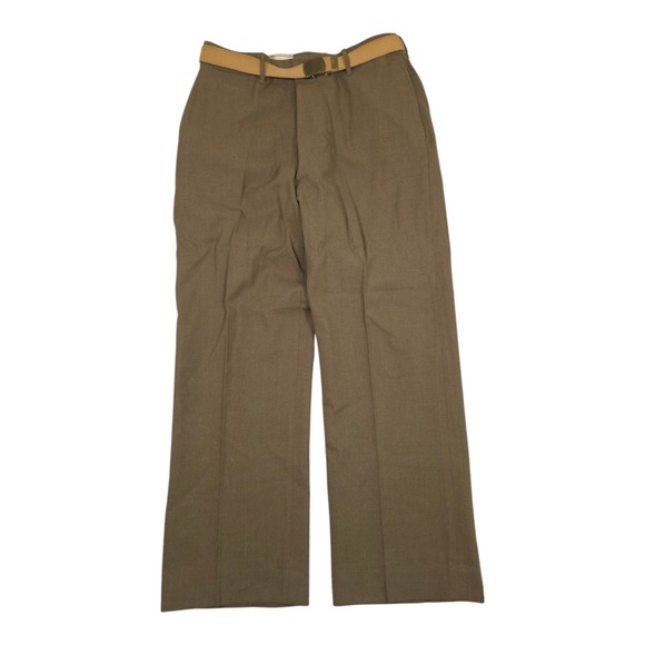 Vintage Military Wool Trouser Pants Belted Mens 32x30‎ - Picture 1 of 12